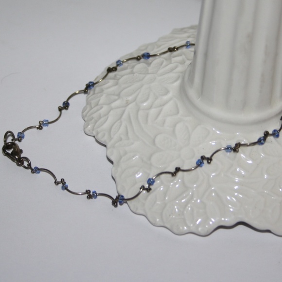 Vintagejelyfish Jewelry - Beautiful silver and blue ankle bracelet